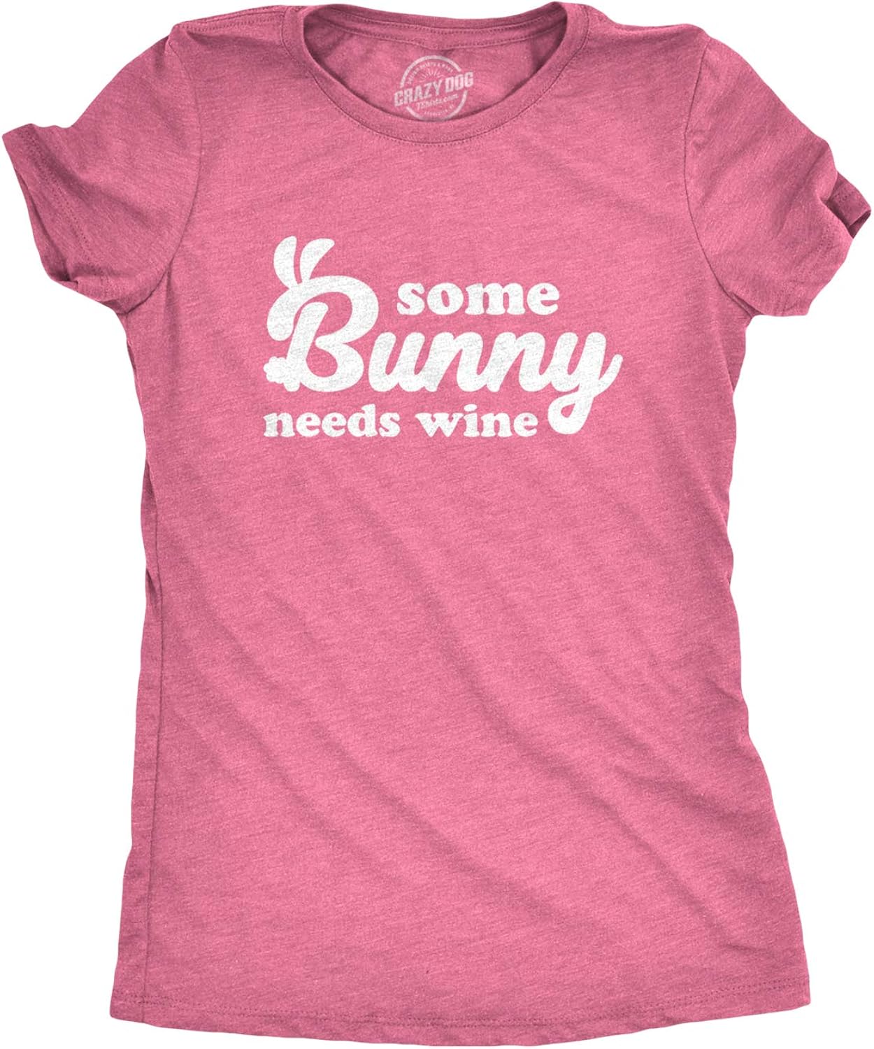 Womens Some Bunny Needs Wine T Shirt Cute Easter Faith Sarcastic Girls Tee