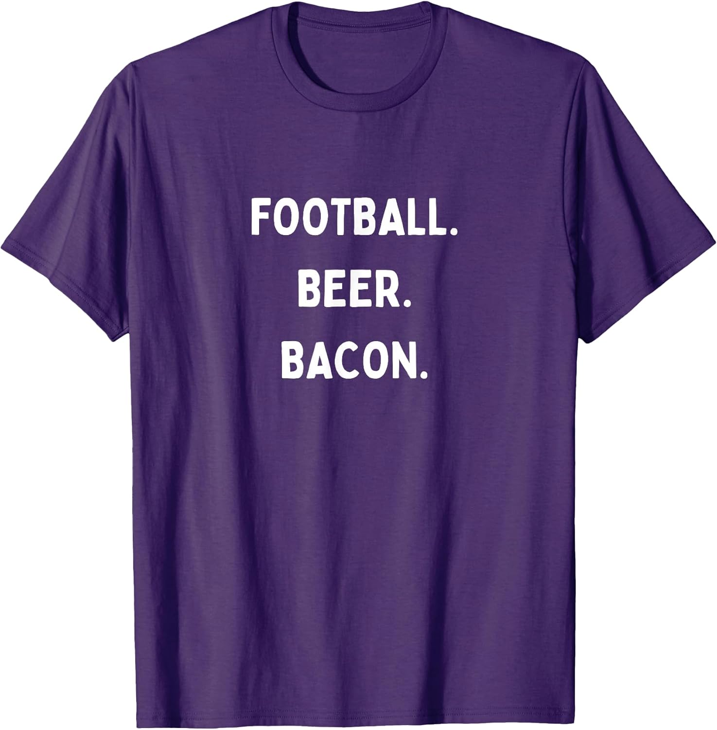 Football Beer Bacon Text Merch
