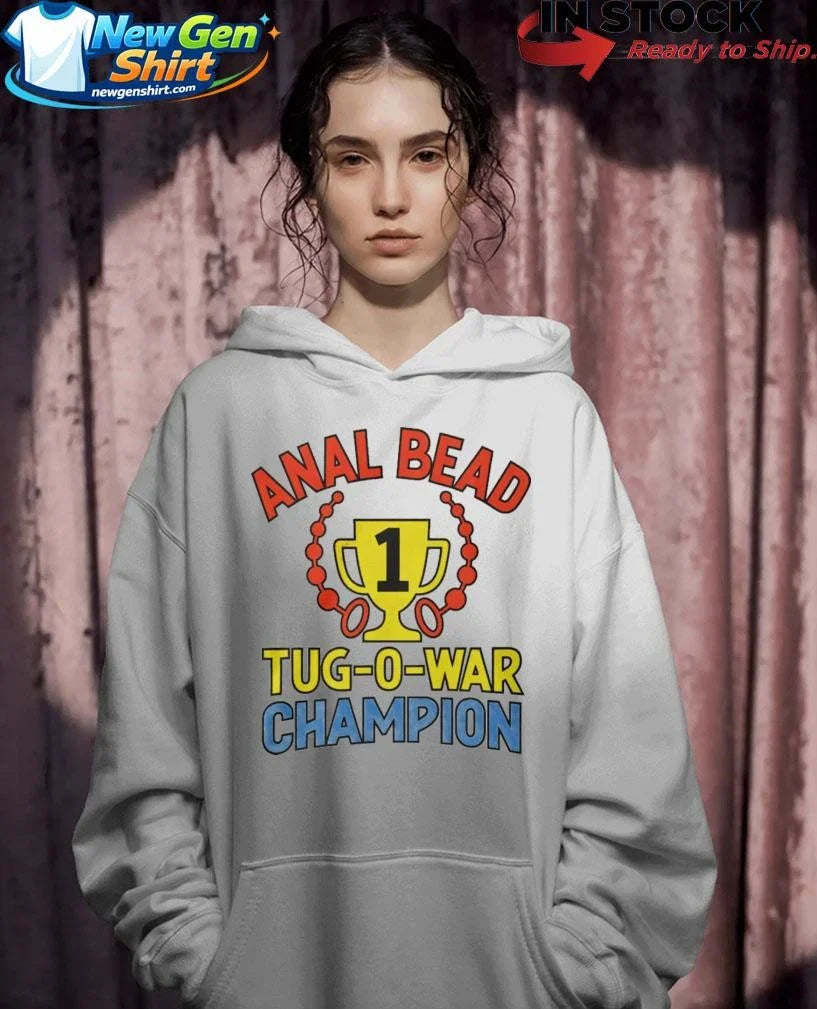 Anal Bead Tug Of War Champion Dark Meme Shirt
