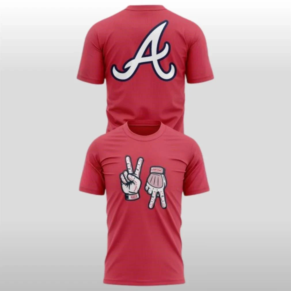 Atlanta Braves Usher Peace Up Town Down Shirt
