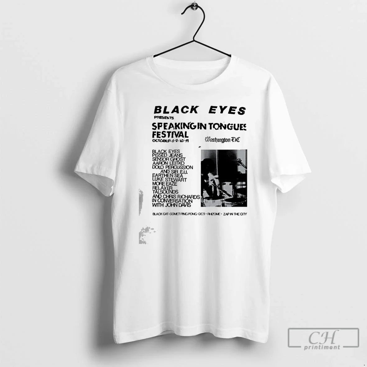 Classic Black Eyes Dischord Speaking In Tongues Festival 2025 T Shirts