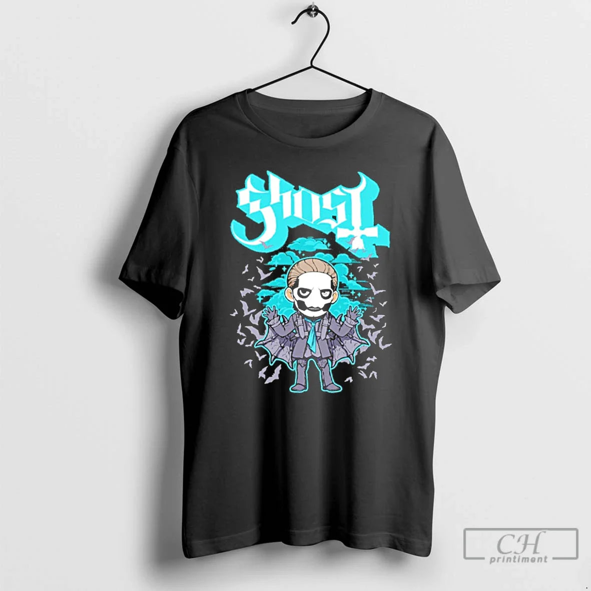 Classic Design Ghost Bat Suit Cutie Adult T Shirts