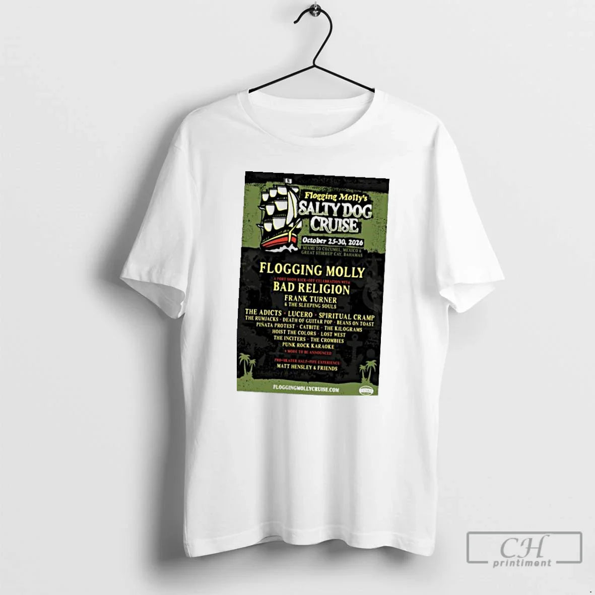 Classic Flogging Mollys Salty Dog Cruise October 25 30 2026 Concert T Shirts