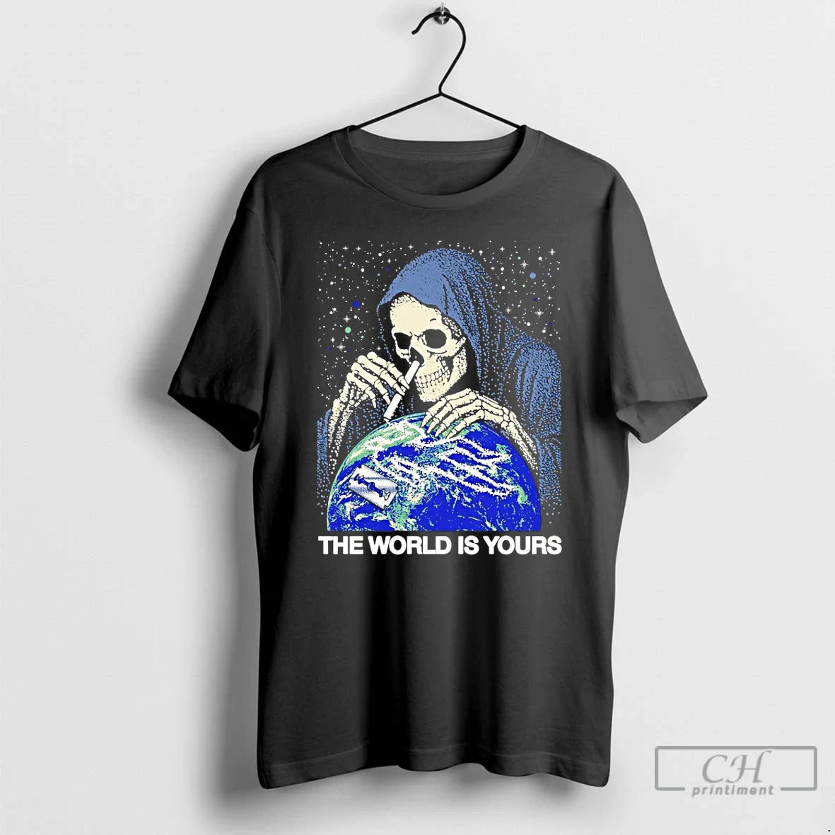 Classic Grim Reaper The World Is Yours T Shirts