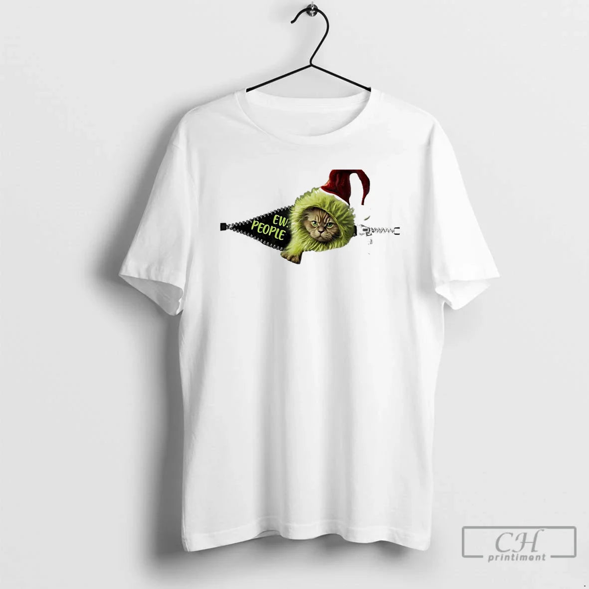 Classic Grinch Cat Ew People White T Shirts