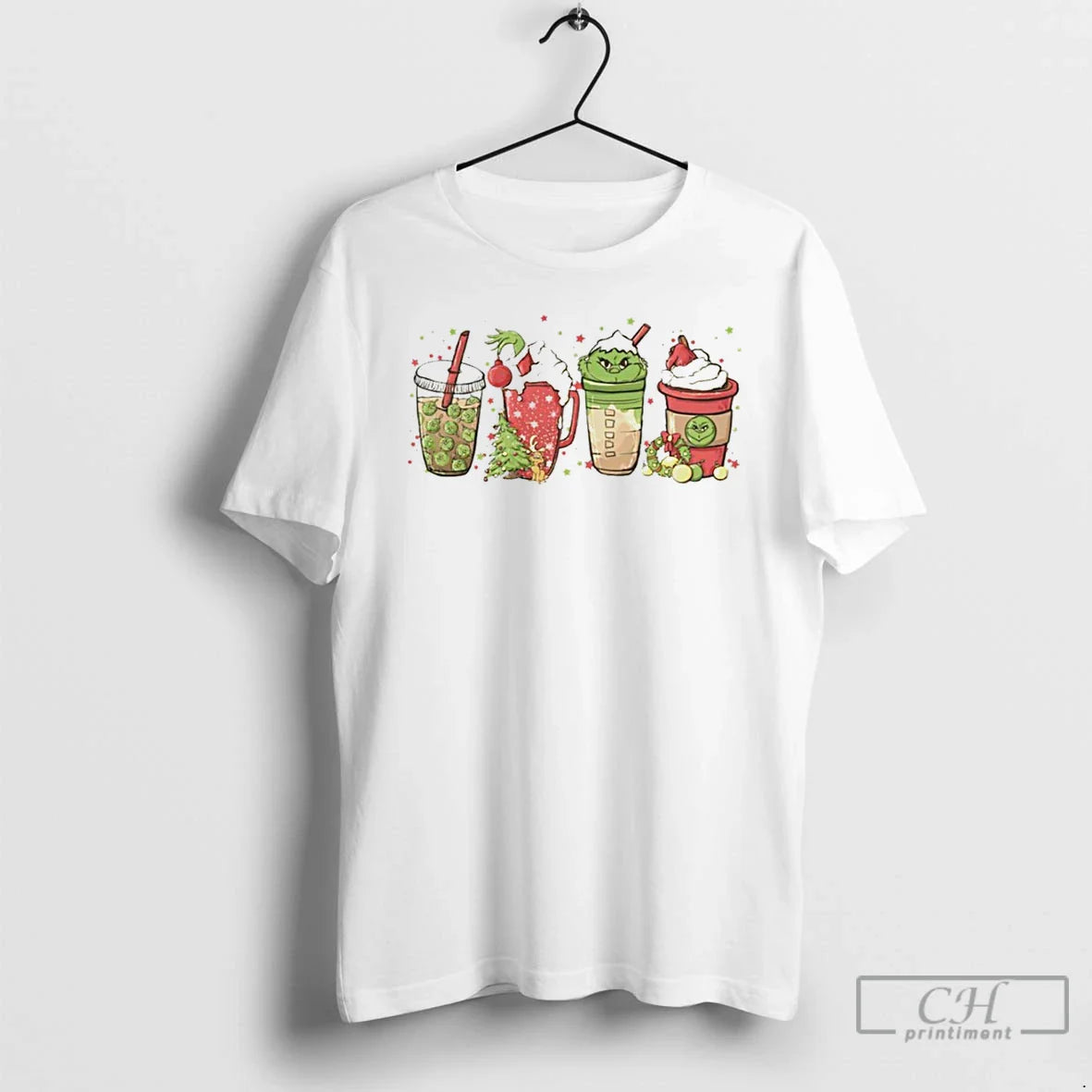 Classic Grinch Coffee Christmas White T Shirts