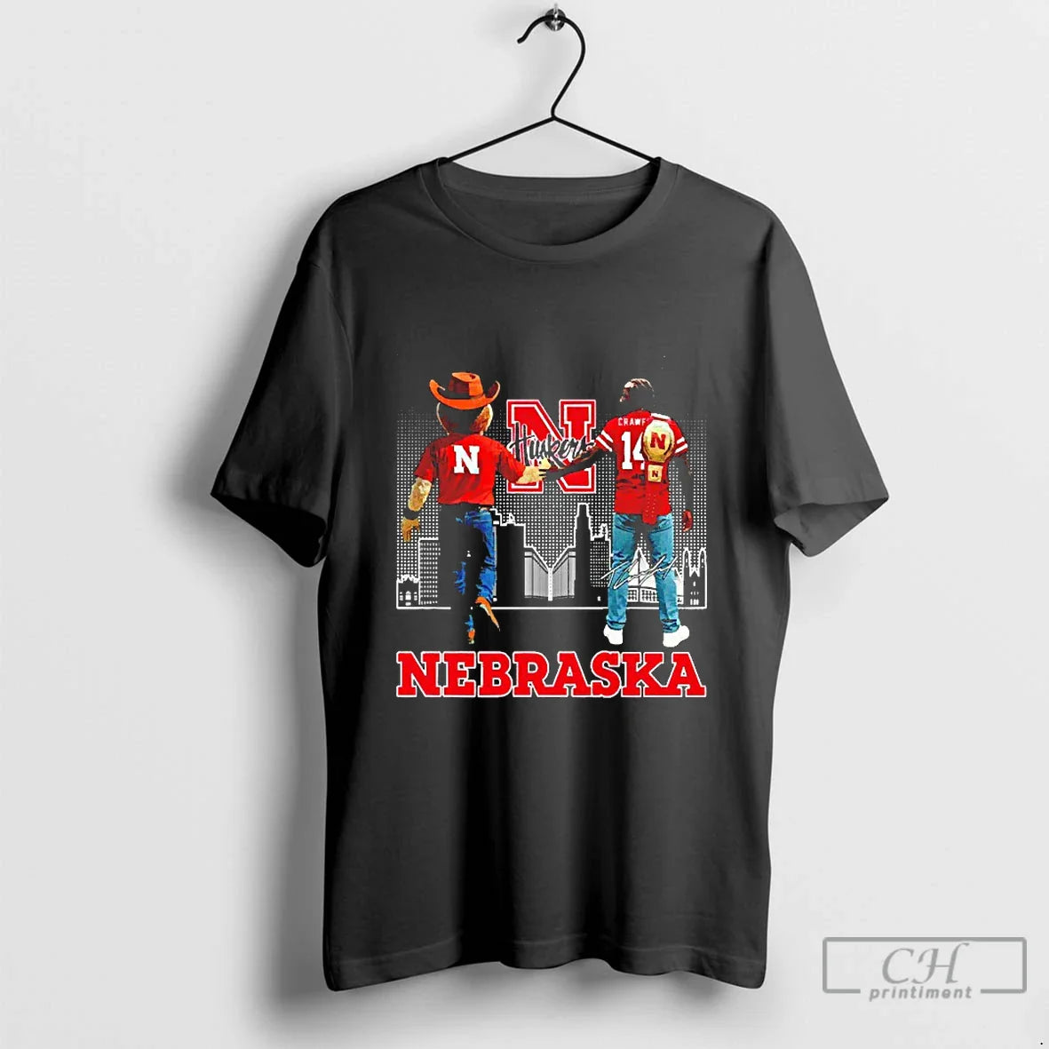 Classic Nebraska Huskers Mascot And Terence Crawford Blackshirt T Shirts