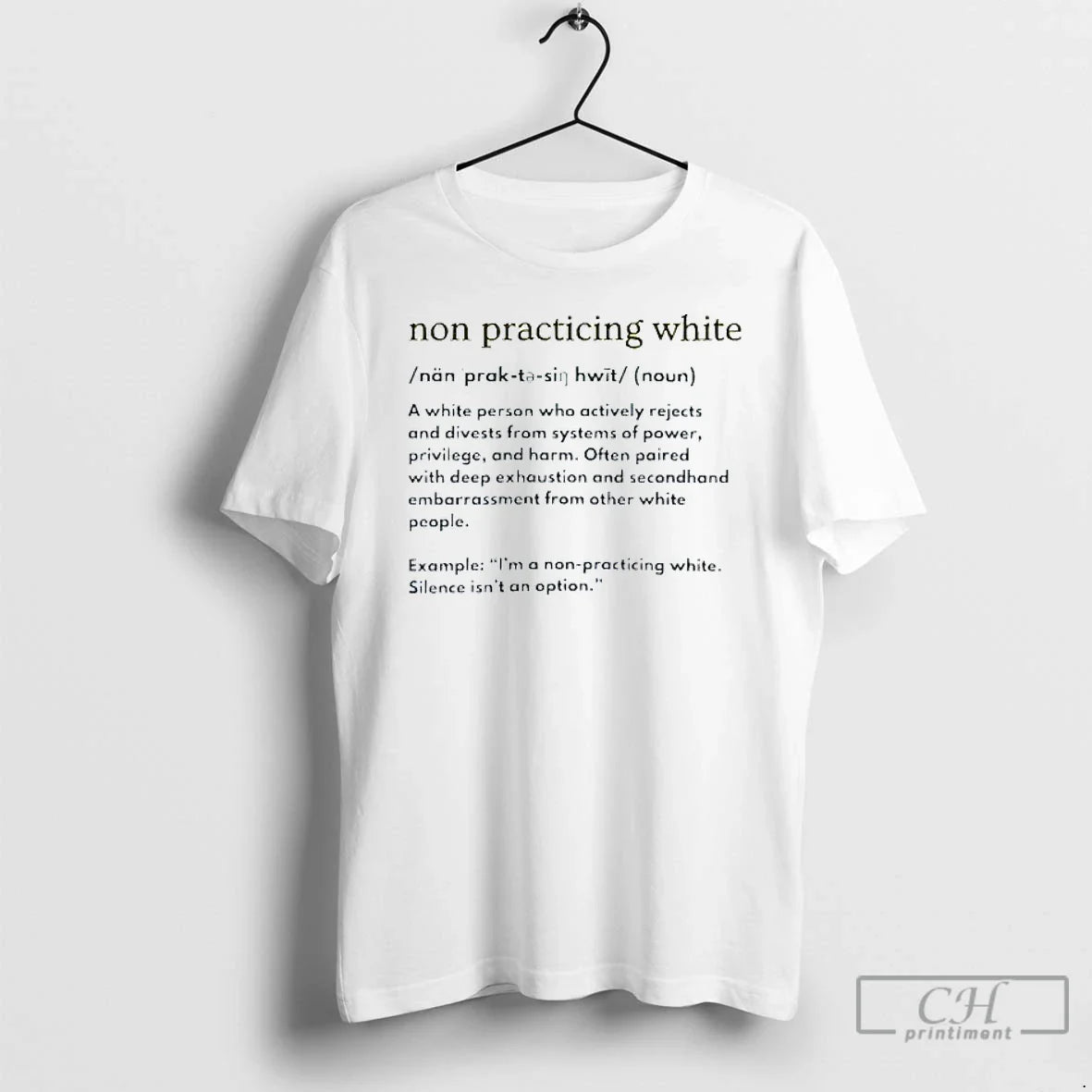 Classic Non Practicing White Definition Noun Mens White Tee T Shirts