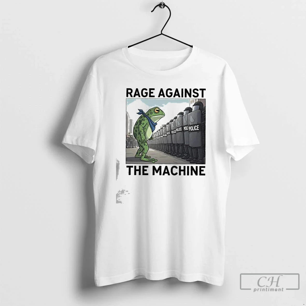 Classic Portland Frog Protest Rage Against The Machine Inspired Political Activist Anti Fascism Graphic