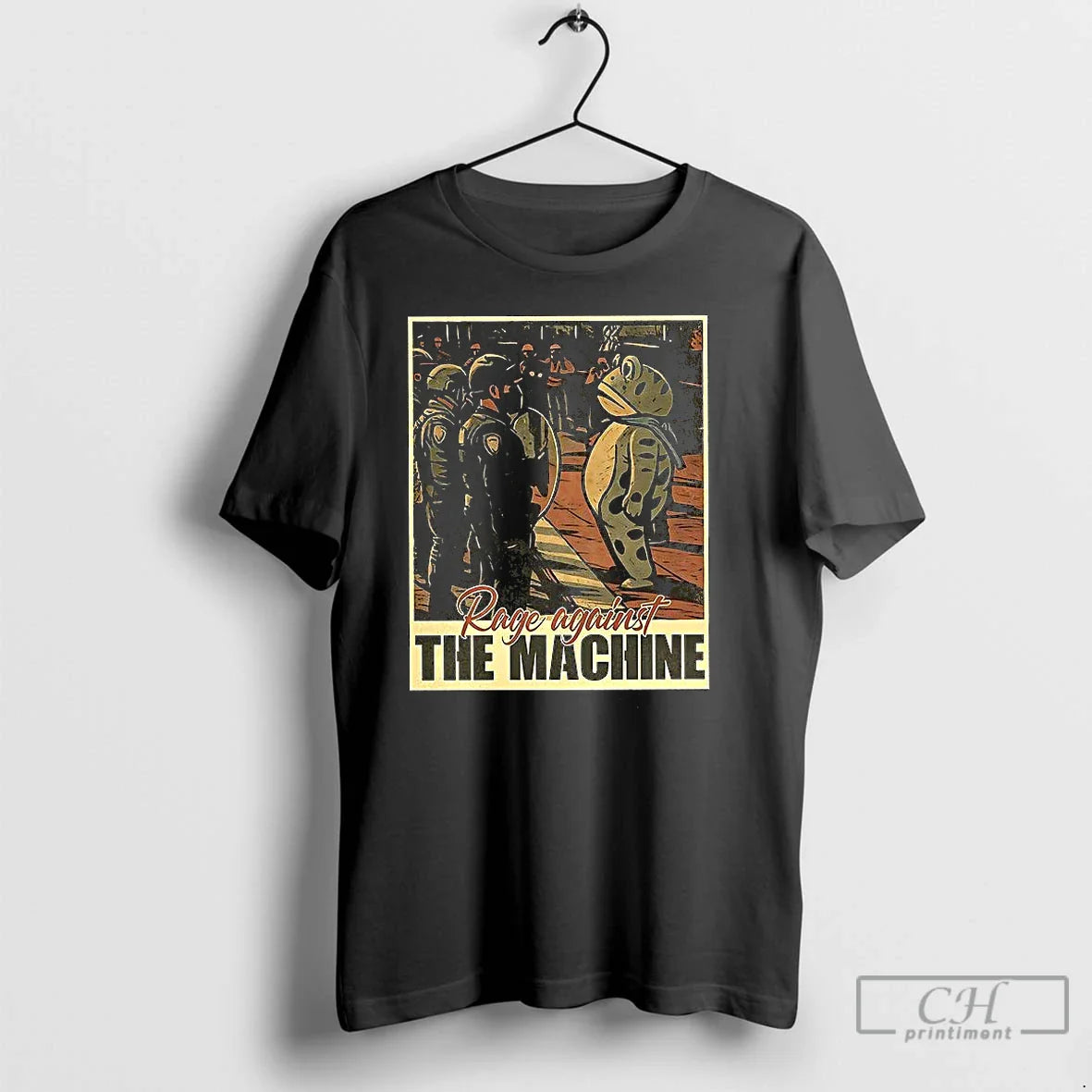 Classic Rage Against The Machine Portland Frog Anti Ice T Shirts