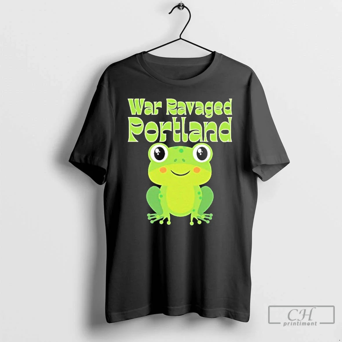 Classic War Ravaged Portland Frog T Shirts