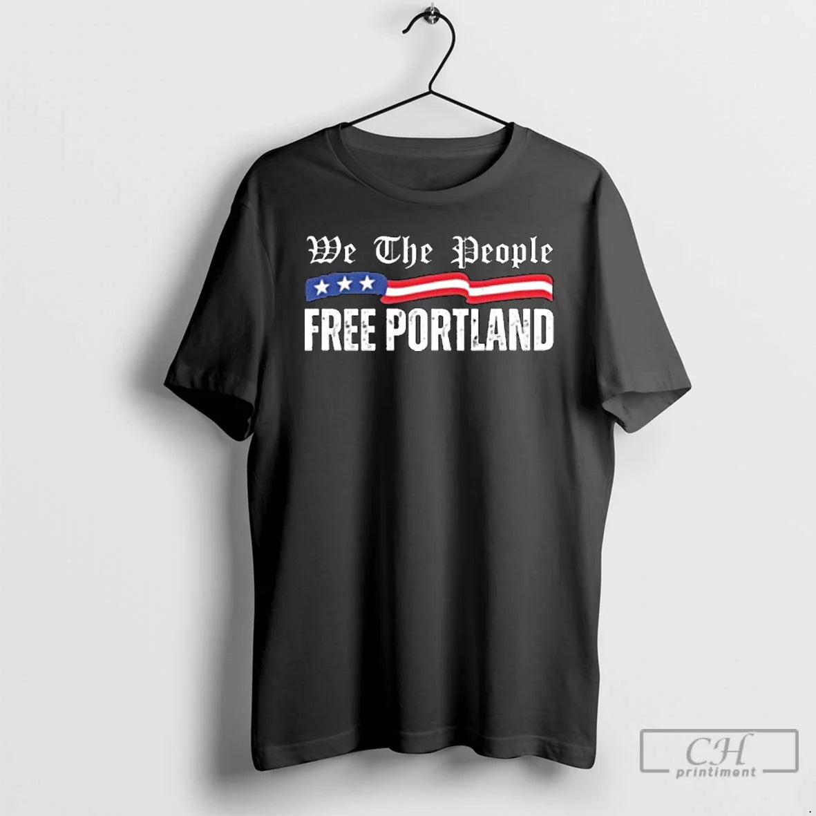 Classic We The People Free Portland Protest Usa Flag Long Sleve T Shirts