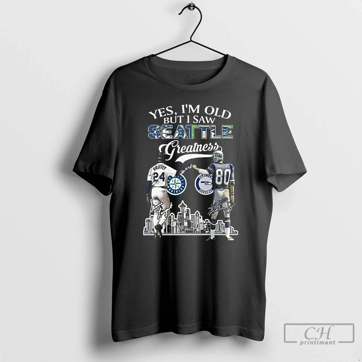 Classic Yes Im Old But I Saw Seattle Greatness Griffey And Largent Signatures 2025 Long