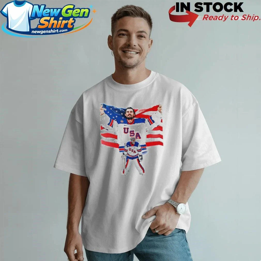 Connor Hellebuyck USA Hockey Champions Shirt