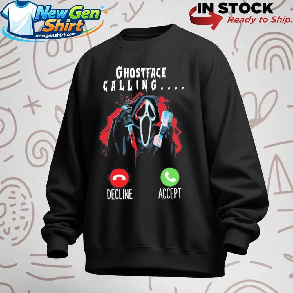 Ghostface Calling Decline Accept Shirt