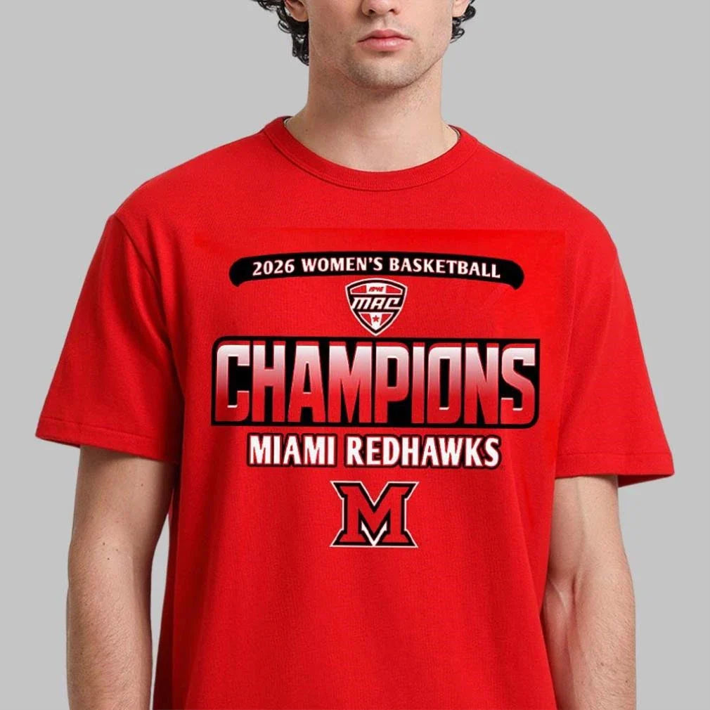 Miami RedHawks Women’s Basketball 2026 MAC Regular Season Champions Rally House Locker Room Shirt