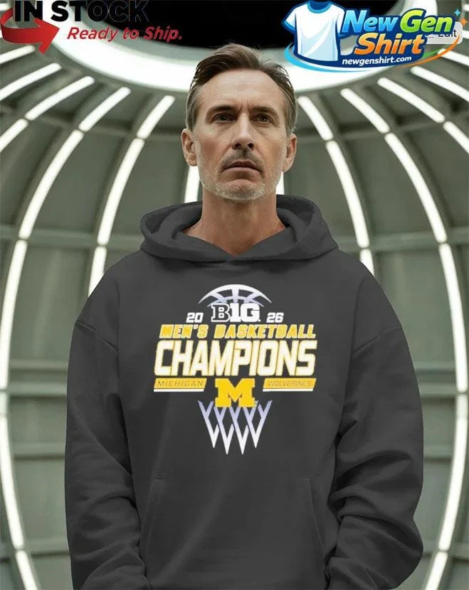 Michigan Wolverines Men’s Basketball 2026 Big Ten Regular Season Champions Locker Room Shirt