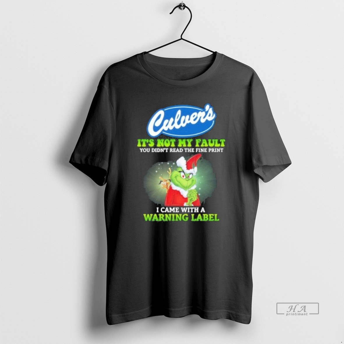 Official Trendy Culvers Santa Grinch Its Not My Fault I Came With A Warning Label
