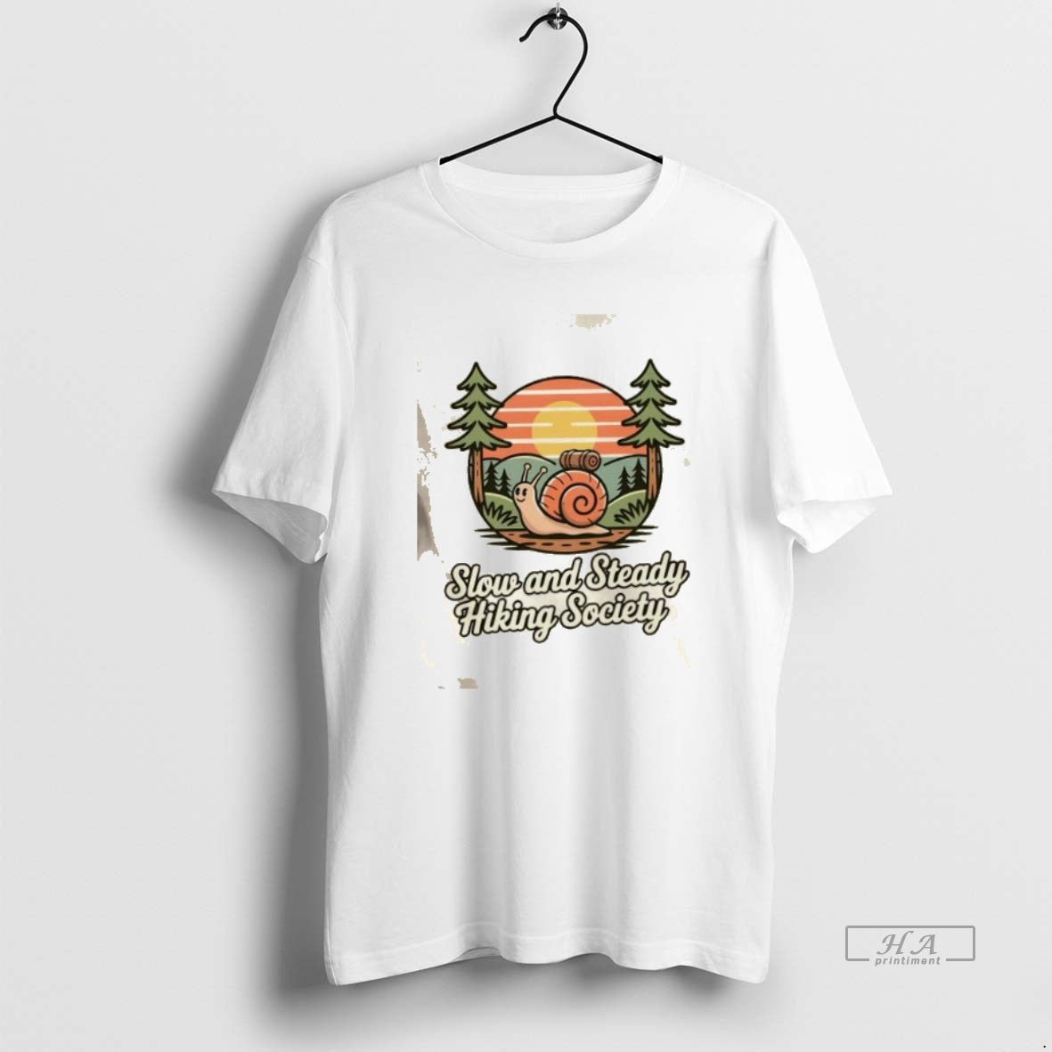 Official Trendy Snail Slow And Steady Hiking Society Vintage