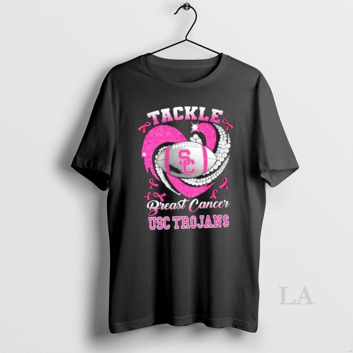 Original Tackle Breast Cancer Usc Trojans Football Diamond Heart