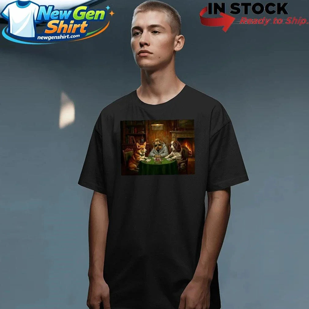 Peppah Otis And Hugo Dogs Playing Poker Shirt