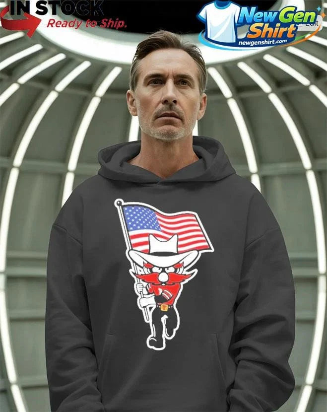 Raider Red America Flag Logo Shirt