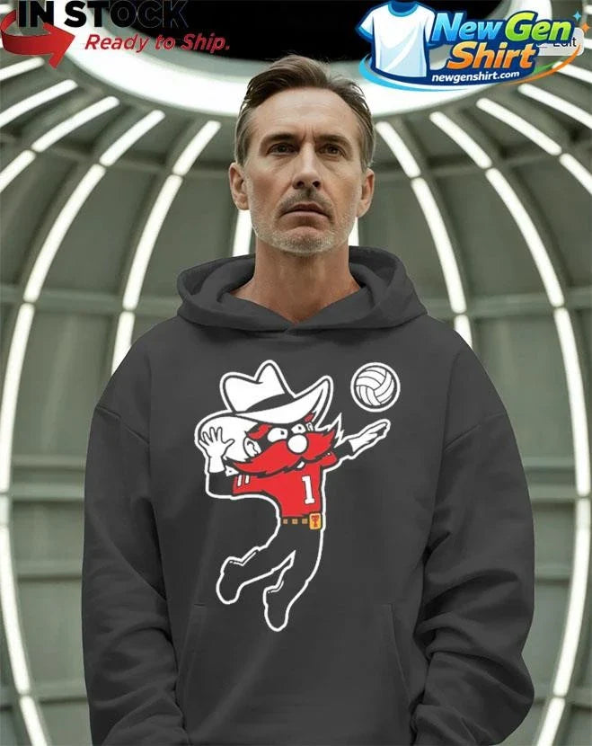 Raider Red Volleyball Logo Shirt