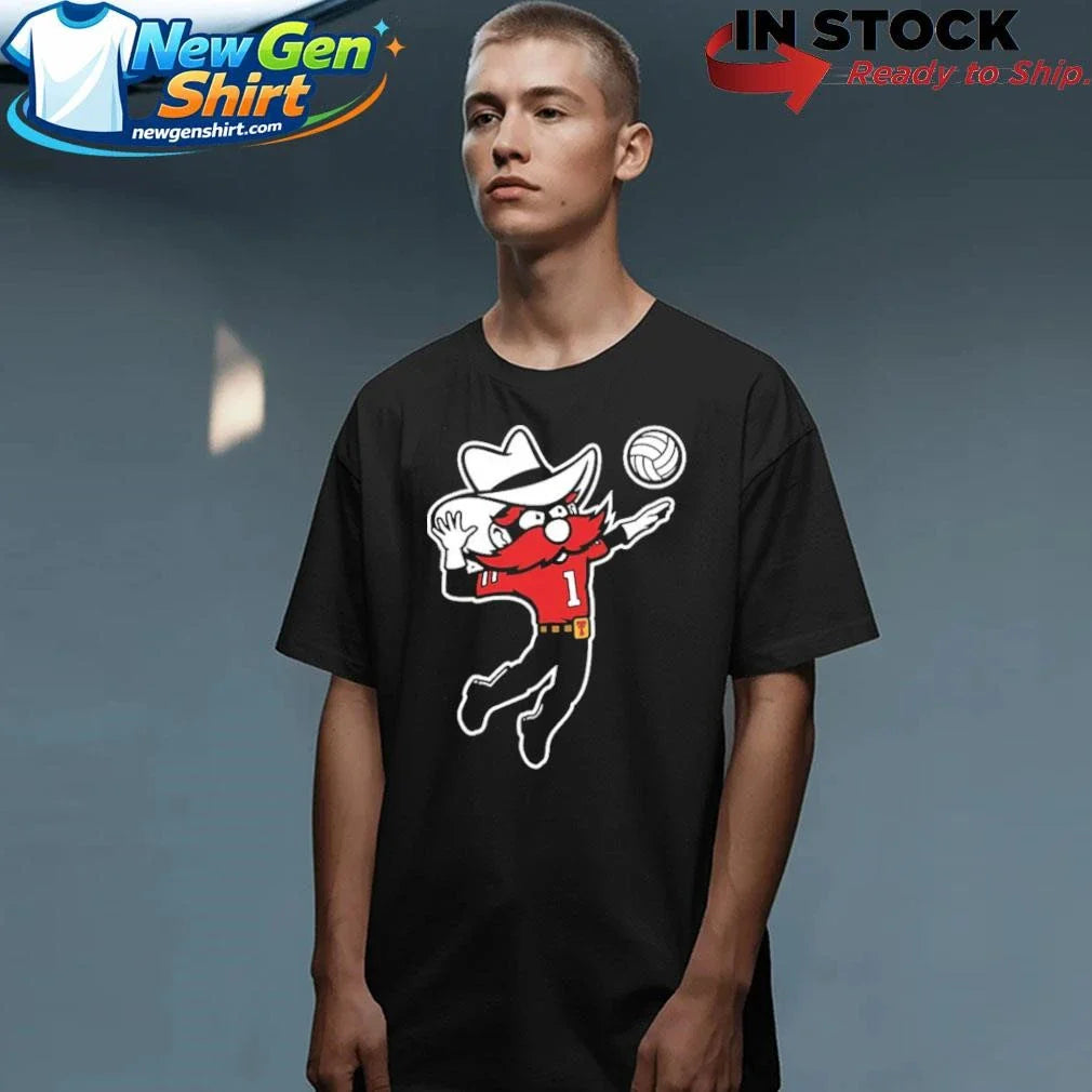 Raider Red Volleyball Logo Shirt