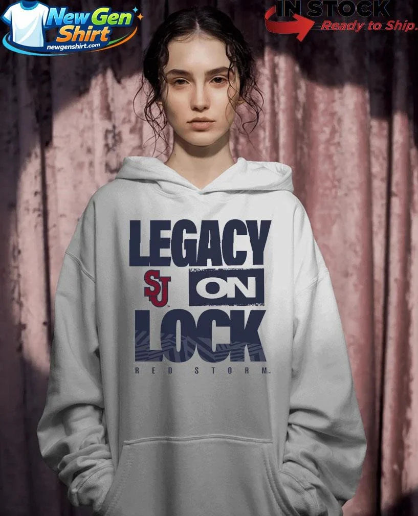 St. John’s Red Storm Legacy On Lock Pregame Shirt