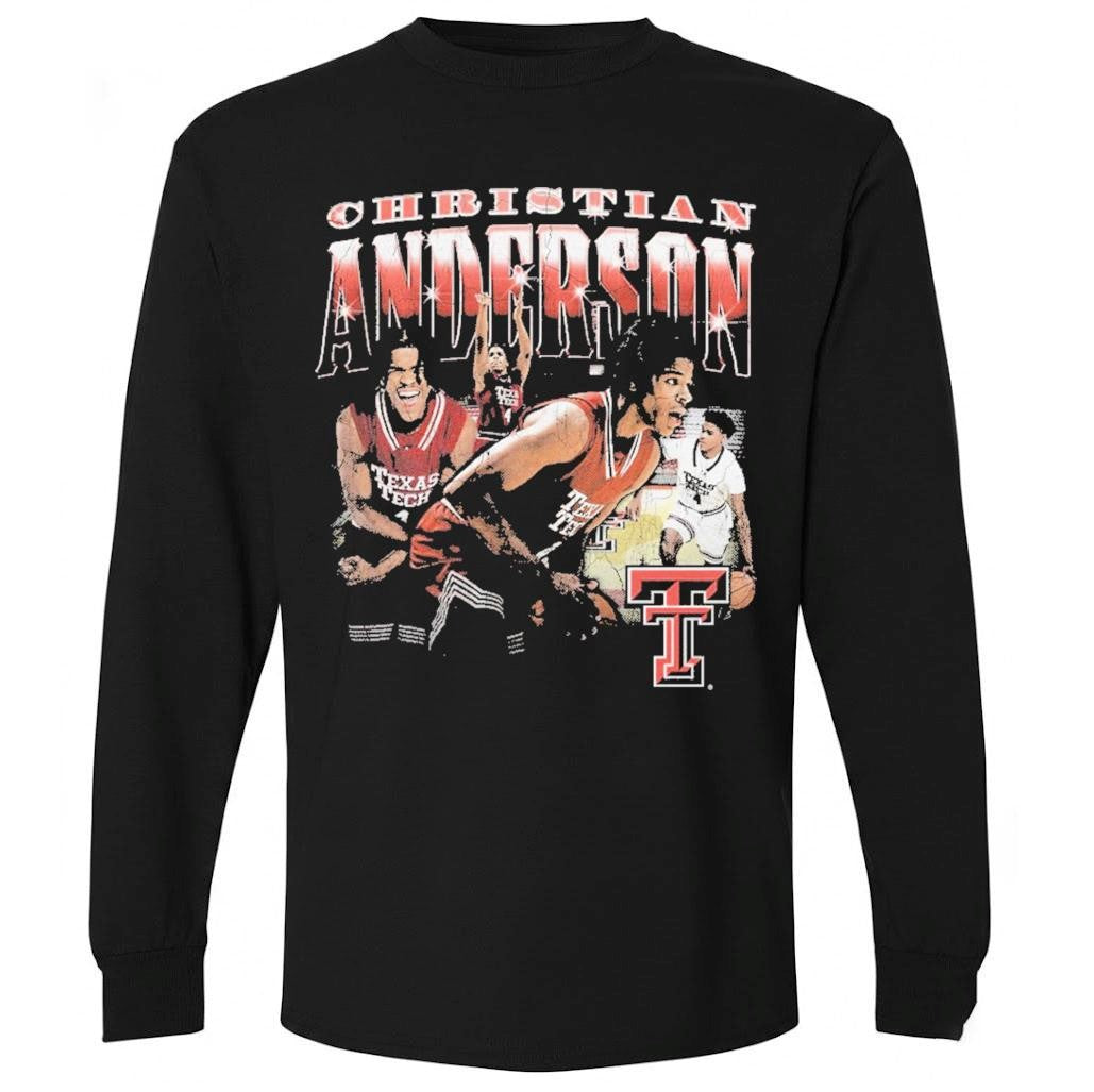 Texas Tech Basketball Official NIL Christian Anderson 90s Shirt