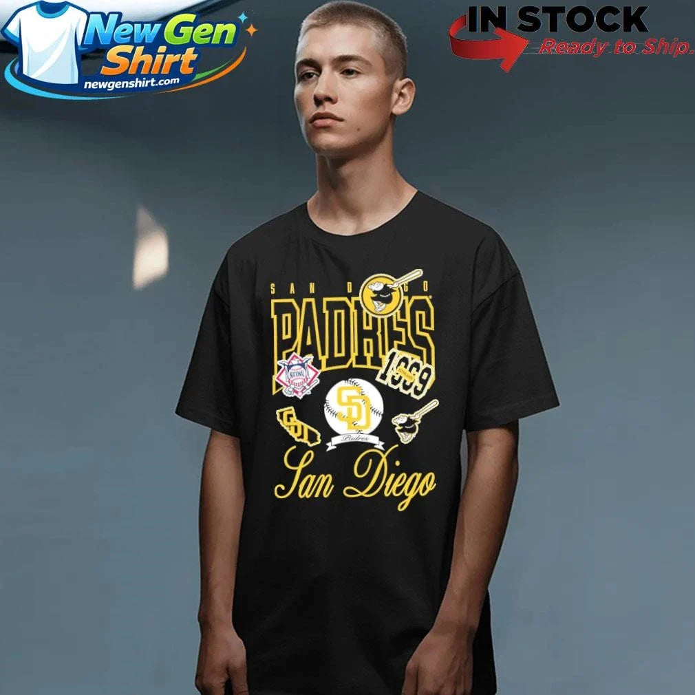 The San Diego Padres Sport Classics Vintage Black Shirt