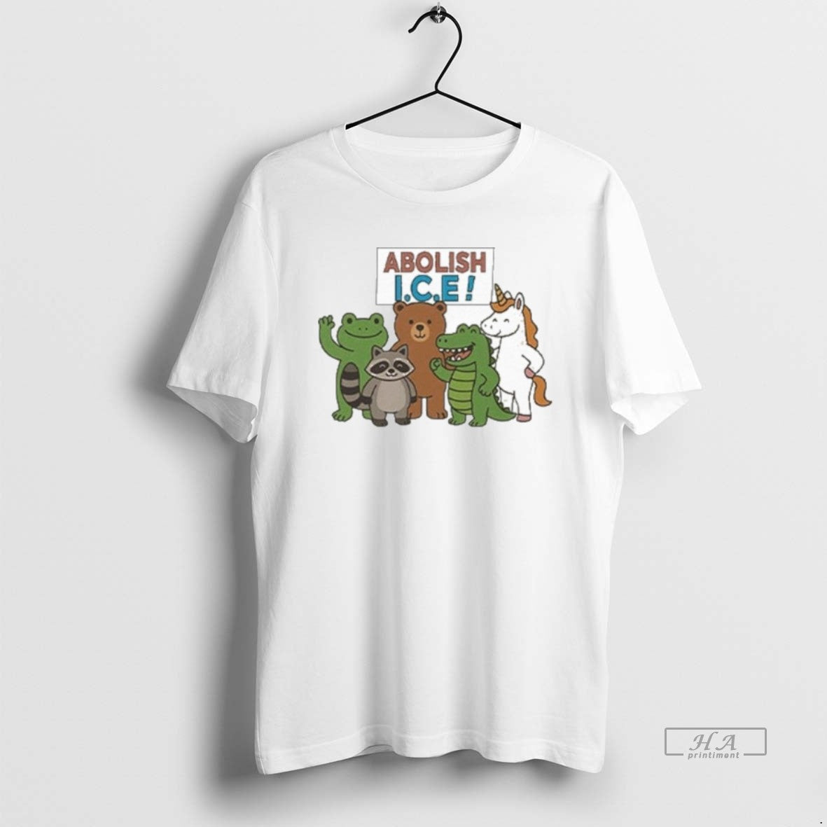 Trendy Abolish Ice Frog Unicorn Raccoon Bear Dinosaur Protest