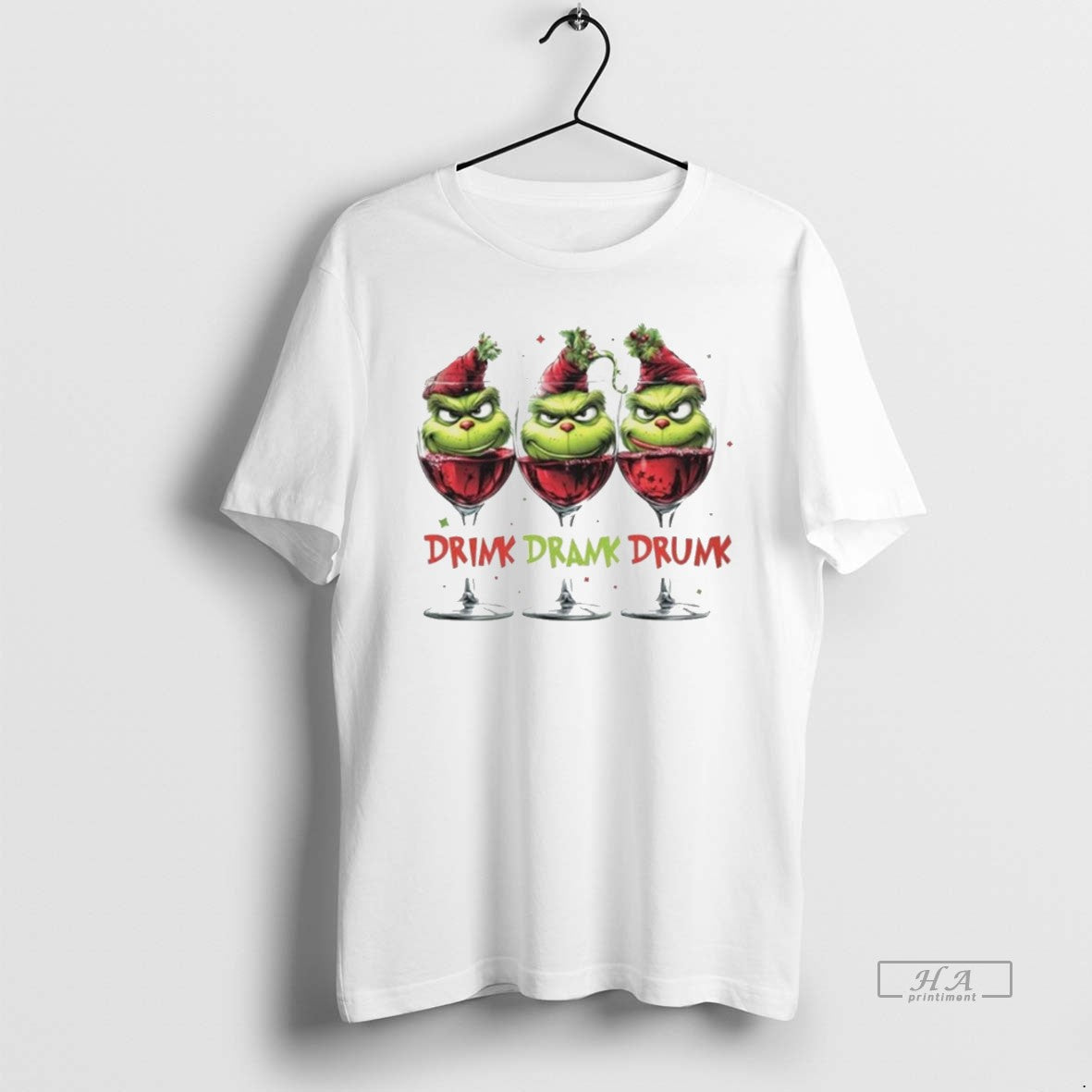 Trendy Grinch Drink Drank Drunk Christmas White