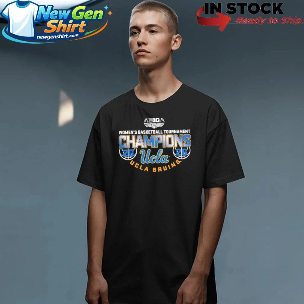 UCLA Bruins Women’s Basketball Back To Back Big 10 Tournament Champions Locker Room Shirt