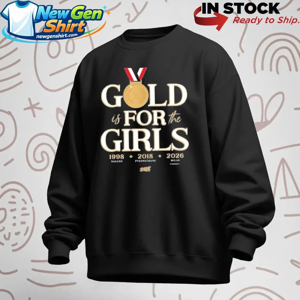 Usa Hockey Gold Is For The Girls Shirt