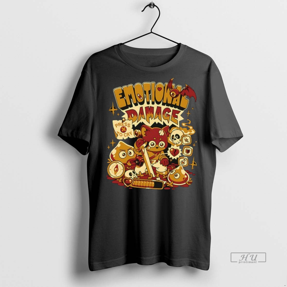 Viral Emotional Damage Press To Cry Ceramic Ceramic And Classic Dad Cap Tee Shirt Sweater