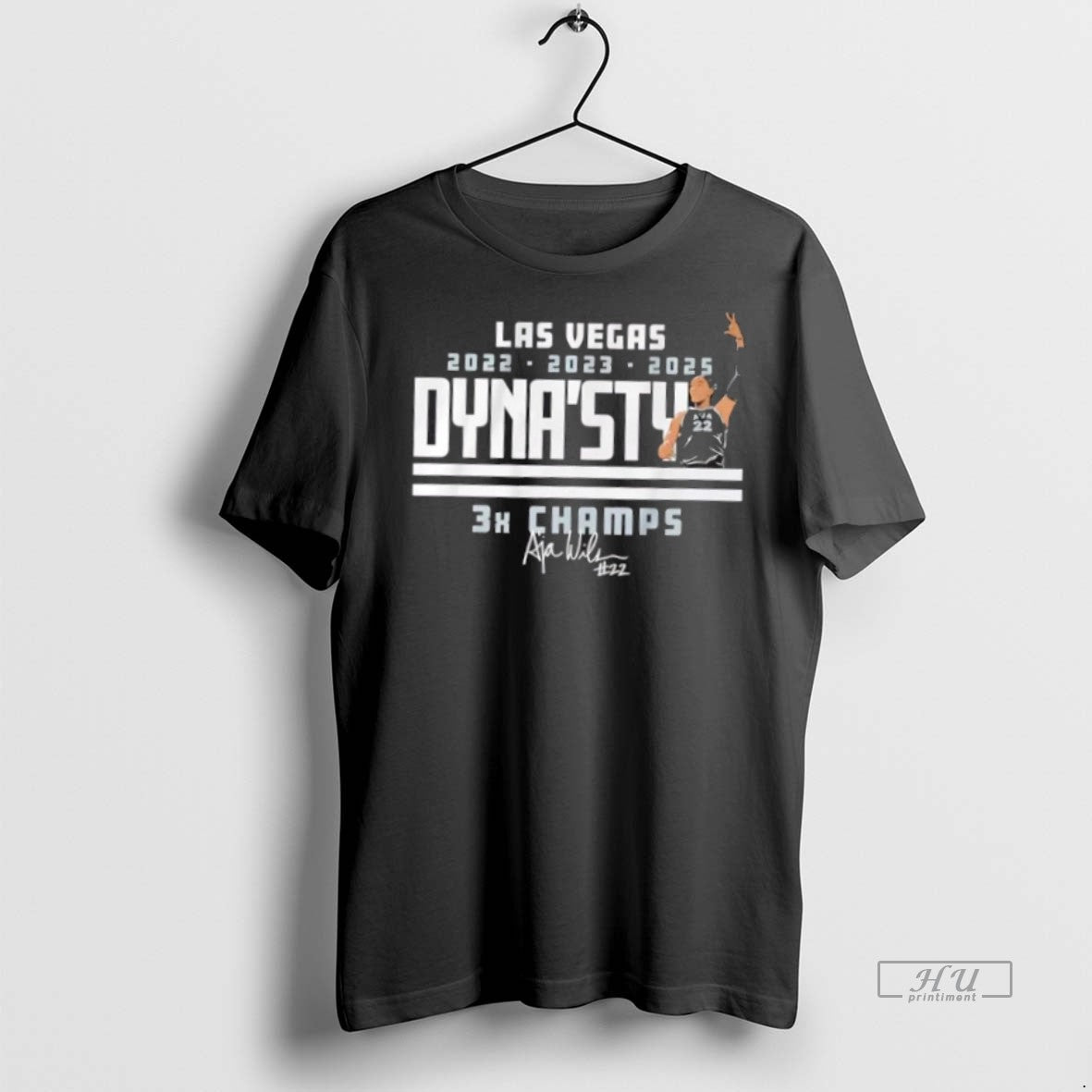 Viral Las Vegas Aces Aja Wilson Dynasty 3x Champs Signature Tee Shirt Sweater