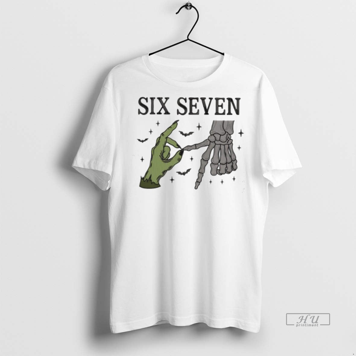 Viral Skeleton Ssix Seven Hands Halloween Tee Shirt Sweater