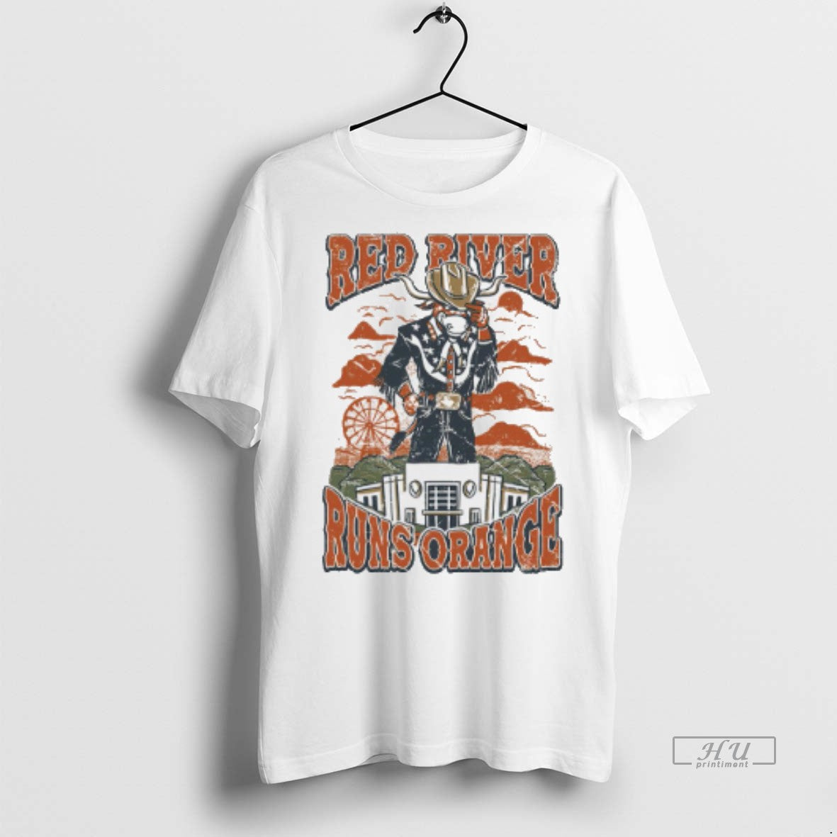 Viral Tennessee Longhorns Red River Runs Orange Tee Shirt Sweater