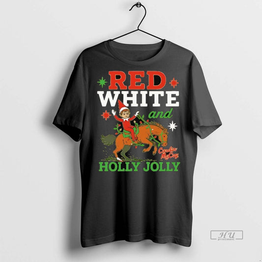 Viral The Elf Red White And Holly Jolly Christmas Tee Shirt Sweater