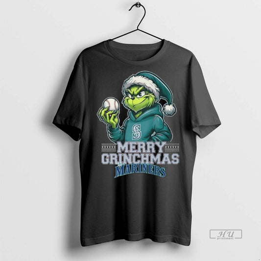 Viral The Grinch Merry Grinchmas Seattle Mariners 2025 Long Sleve Tee Shirt Sweater