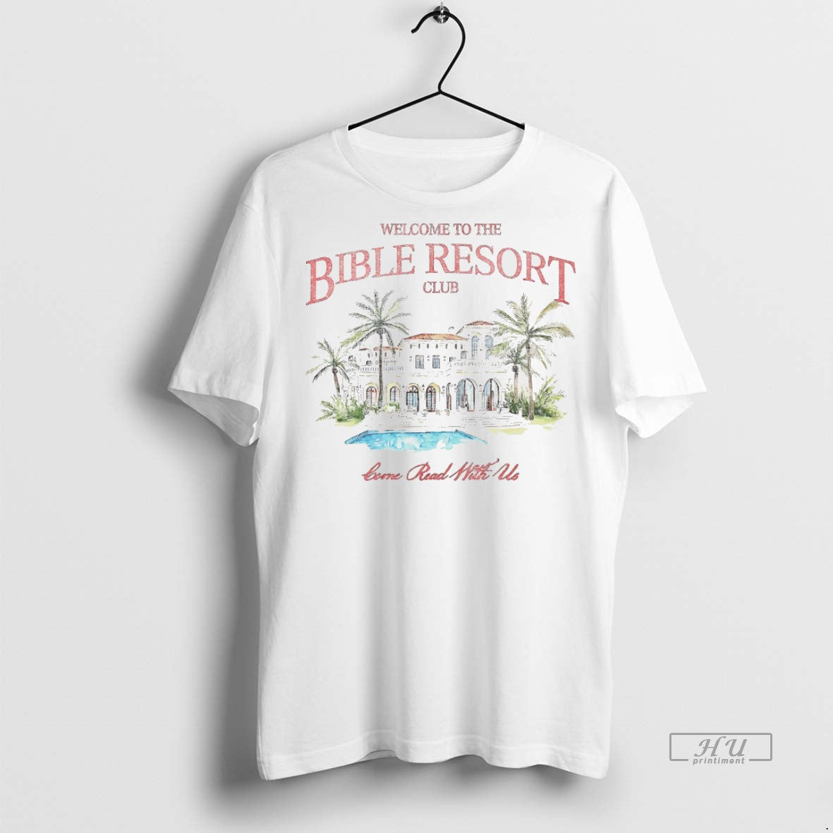 Viral Welcome To The Bible Resort Club White Tee Shirt Sweater