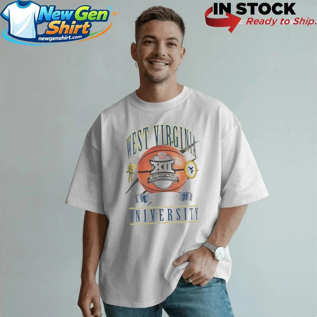 WVU West Virginia Mountaineers Women’s Basketball 2026 Big 12 Tournament Champions New Era Locker Room Shirt