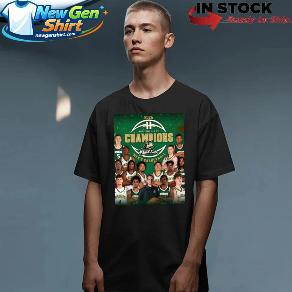 Wright State Raiders Men’s Basketball 2026 Horizon League Champions Shirt
