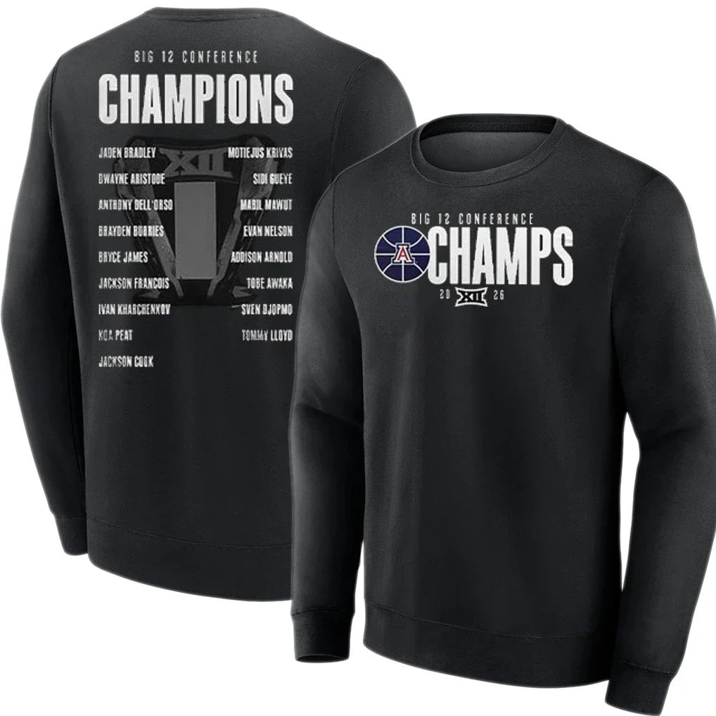 Arizona Wildcats 2026 Big 12 Conference Champs Celebration T-Shirt