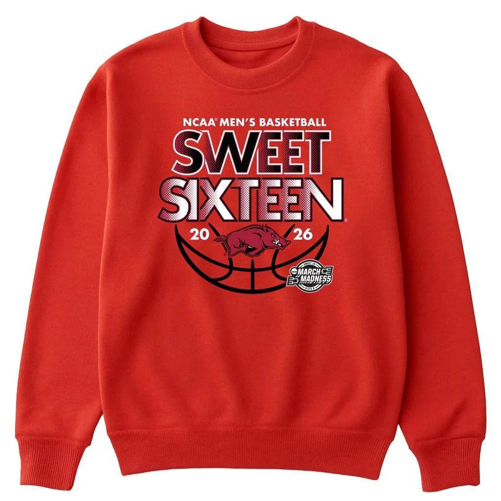 Arkansas Razorbacks 2026 Ncaa Men’s March Basketball Sweet Sixteen Shirt