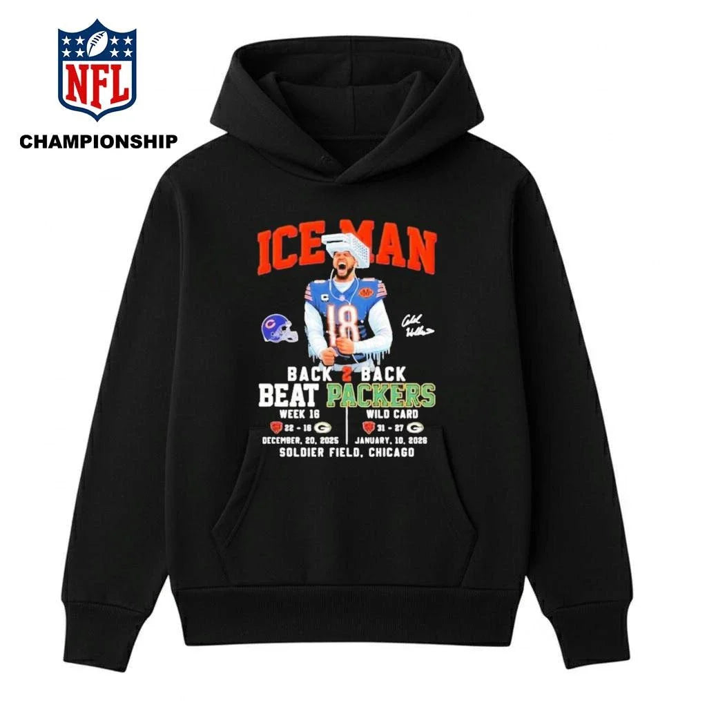 Caleb Iceman Bears Back 2 Back Beat Packers Shirt