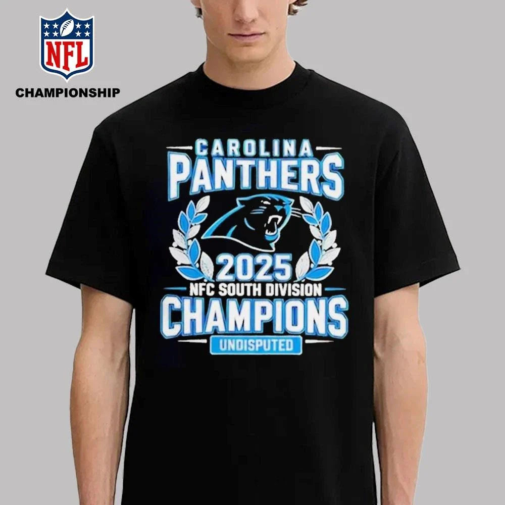 Carolina Panthers 2025 NFC South Division Champions Undisputed Logo Shirt