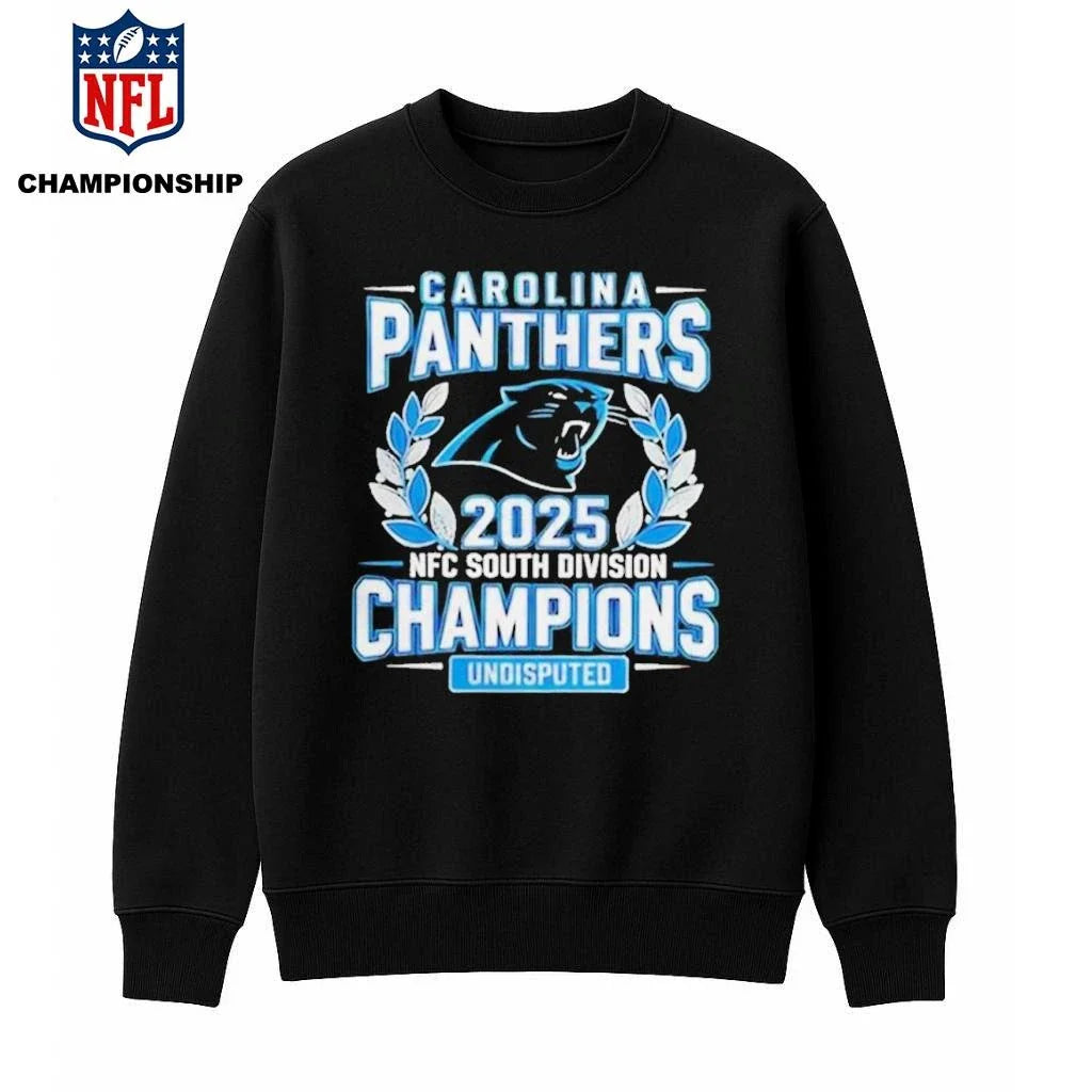 Carolina Panthers 2025 NFC South Division Champions Undisputed Logo Shirt