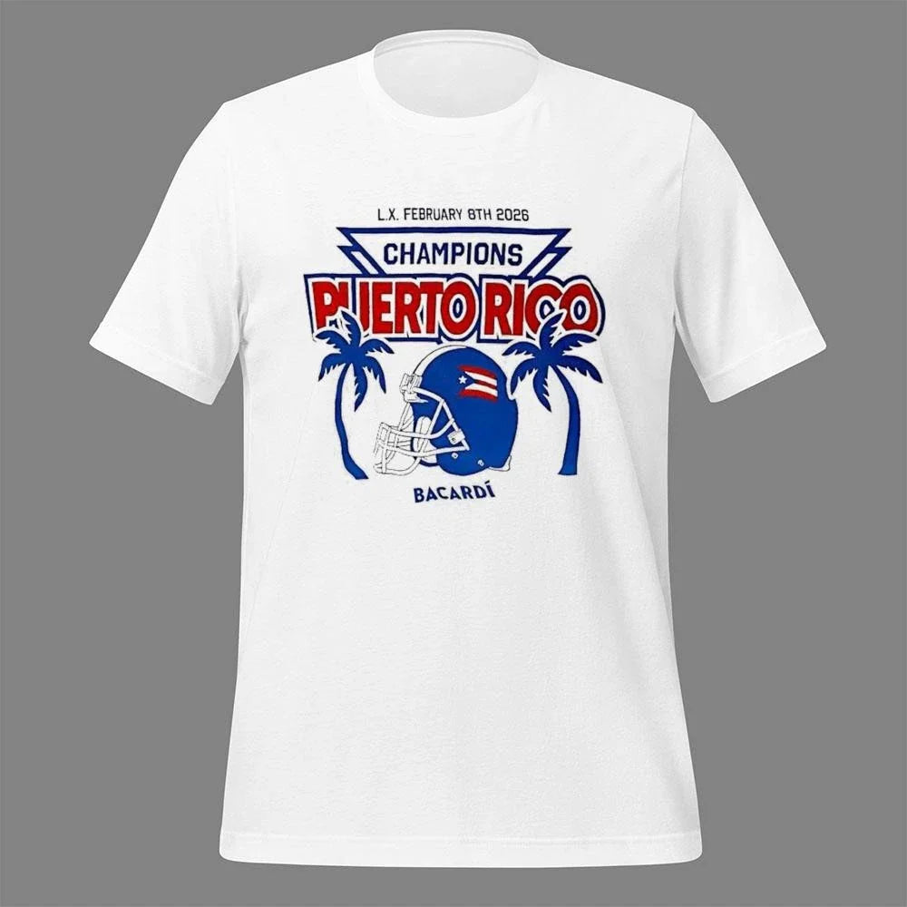 Champions Puerto Rico February 8th 2026 Football Helmet Bacardi Shirt